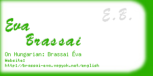 eva brassai business card