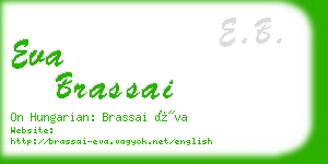 eva brassai business card